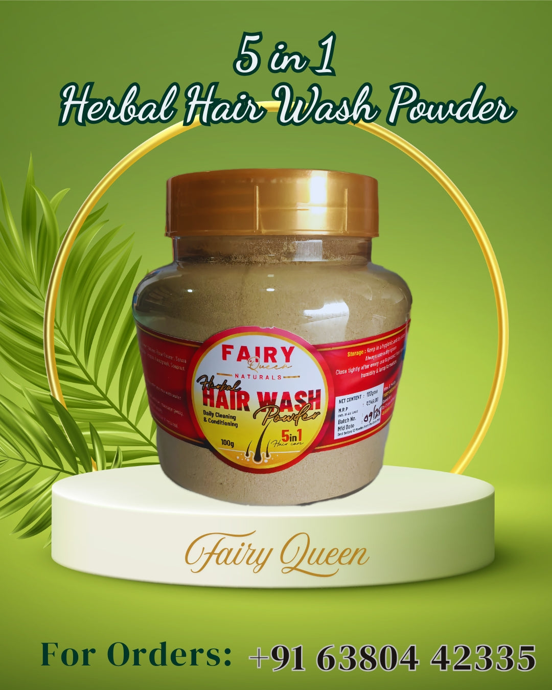Fairy Queen Naturals – Herbal Hair Wash Powder (100g)